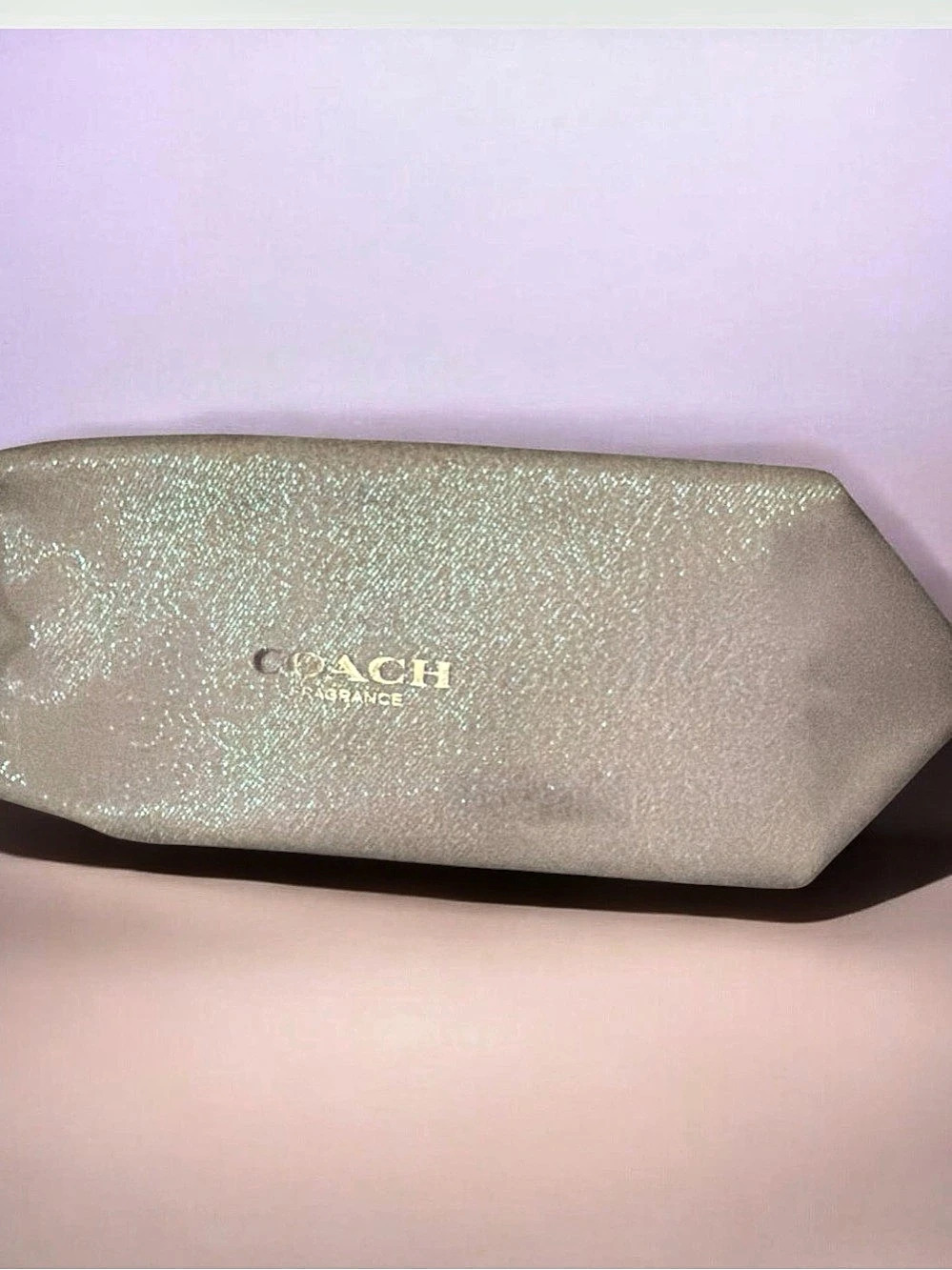 Coach Metallic Zip Cosmetic Pouch in Pink